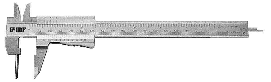 Штангенциркуль трубний 0-150 мм, поділ 0,05 мм, губки 30 мм, IDF (Італія)