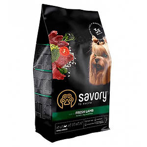 Savory Small Lamb для собак малих порід з ягням 8 кг