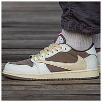 Мужские / женские кроссовки Nike Air Jordan 1 Low x Travis Scott Retro Low OG Reverse Mocha найк аир джордан