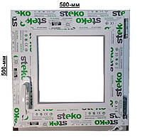 Вікно "Steko" 500х500 мм 2-скла+аргон,откр-право