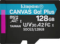 Карта памяти Kingston Canvas Go Plus MicroSDXC 128Gb (UHS-1/U3) (Class 10) (A2) + SD Adapter (SDCG4