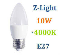 Светодиодная лампа Z-Light 10W E27 свеча 850Lm 4000К (нейтральный свет)