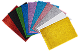 Фоаміран кольоровий ZiBi А4 2 мм 10 аркушів з блискітками — 10 кольорів (ZB.1841), фото 2