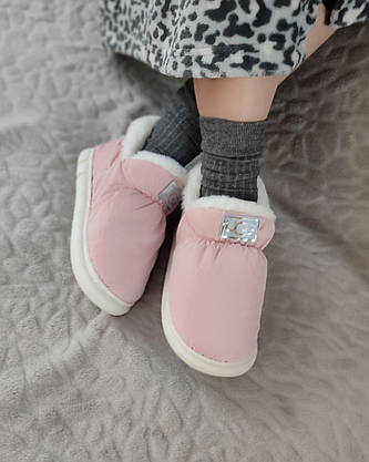 36-37 р Ugg Pink дутики детские Розовые с опушкой на высокой подошве непромокаемые зимние, фото 6