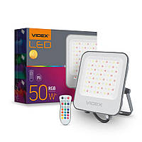 Светодиодный LED прожектор с пультом управления VIDEX 50W RGB 220V