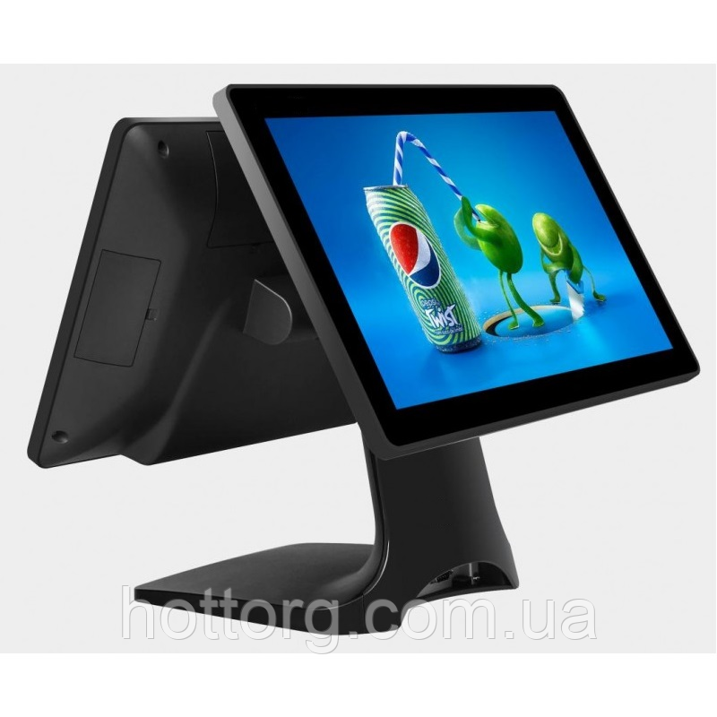 POS термінал Detaik AIO 1568 + додатковий 15"