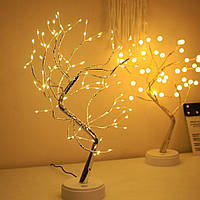 Дерево Капля росы светодиодная Настольная лампа ночник дерево 50см 108LED на батарейках Новогоднее украшение