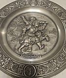 Велика колекційна олов'яна тарілка Танці, фото 2