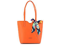 Женская стильная оранжевая сумка шоппер David Jones сумка для девушки из еко-кожи с двумя ручками