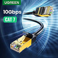 Интернет кабель UGREEN NW107 Cat 7 F/FTP Патч корд 4PR/28AWG Ethernet RJ45 High Speed 10 Гбит\с LAN (0.5-15 м) 15