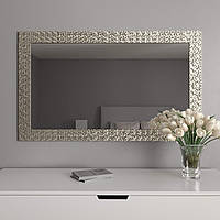 Зеркало на стену 76х126 | Никель | Серебристое | Black Mirror влагостойкое для ванной комнаты