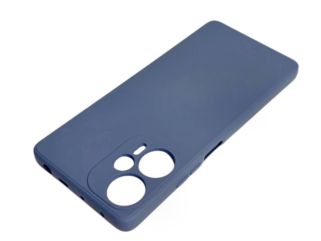 Силіконовий чохол із мікрофіброю для Poco F5 сірий тонкий матовий