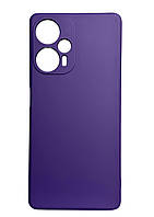 Силіконовий чохол із мікрофіброю для Poco F5 фіолетовий тонкий матовий