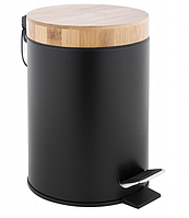 Корзина для мусора YOKA BIN BLACK BAMBOO 3л. для ванной комнаты Technohub - Гарант Качества