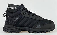 Мужские кроссовки Adidas Terrex Daroga зима с мехом водооталкивающая ткань черные р. 41-46