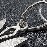 Кулон Тризуб із срібла з синьою та жовтою емаллю 1.70 гр, фото 2