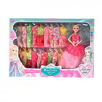 Кукла с нарядами 27см, шарнирные ноги, платье 947-D9