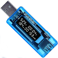 USB тестер тока напряжения потребляемой энергии KEWEISI KWE-V20