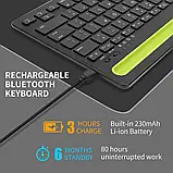 Бездротова Двоконтактна Bluetooth-клавіатура Sandy Gforse Multi-Device Keyboard BK 230 Black, фото 8