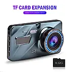 Відеореєстратор для Автомобіля із Задньою Камерою Dual Lens A10/F9/V2 Full HD 1080 H31 3,5 Дюйма, фото 4