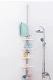 Полиця для Ванної Кімнати Кутова Телескопічна Multi Corner Shelf, Органайзер для Ванного приладдя, Кутова Телескопічна Multi, фото 5