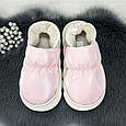 Тапочки жіночі чуні закриті плащівка на хутрі рожеві 2985_2, фото 3