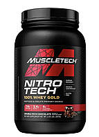 Muscletech, Nitro Tech, 100% Whey Gold сывороточный протеин двойной шоколад, 1,02 кг