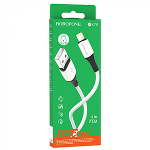 Зарядний кабель BOROFONE BX79 Silicone USB to Type-C 1m Білий
