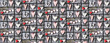 Тканина із серцями на сірому тлі Тільда, ширина 160 см, фото 5