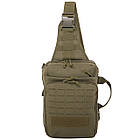 🔥 🔥 Сумка слінг "Silver Knight" (олива) однолямочный рюкзак, зсу, поліції, нацгвардії, фото 3