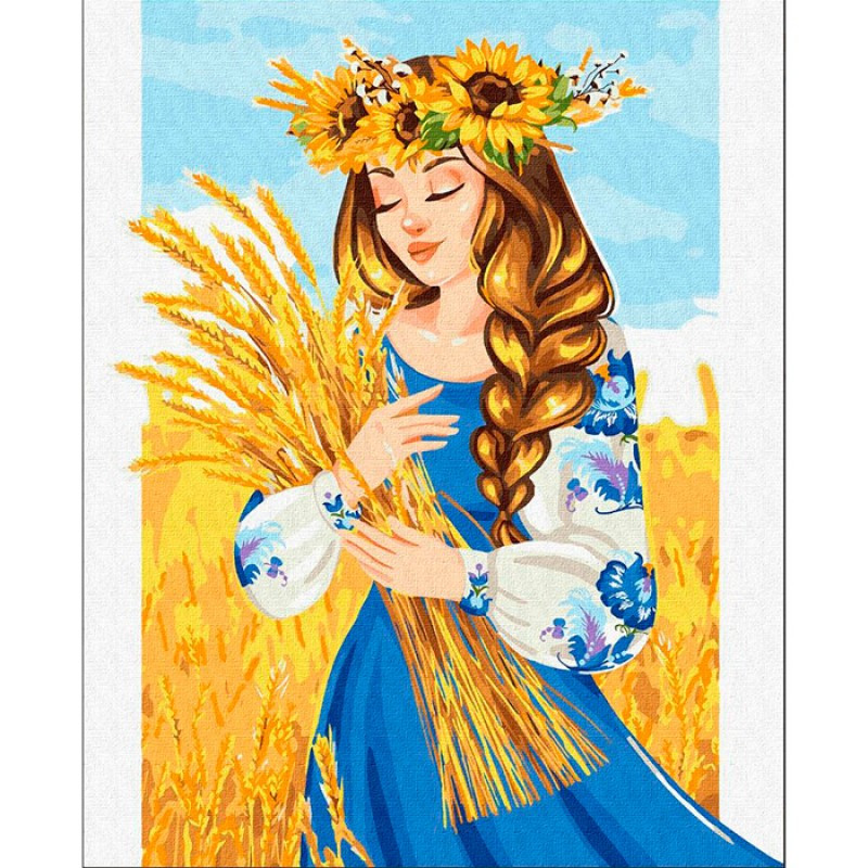 Набір для творчості алмазна мозаїка/вишивка, 30-40 см, дівчина, коробка 41-32-2,5 см