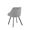 Оксамитовий сірий стілець Інтарсіо PEPIO із чорними металевими ніжками, фото 7