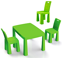 Набор столик + 3 стульчика зеленый ТМ DOLONI