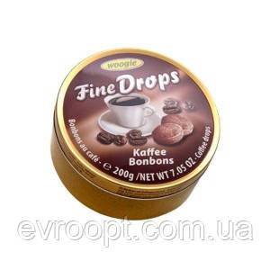 Льодяники Fine Drops Woogie зі смаком кави, 200 г, фото 1