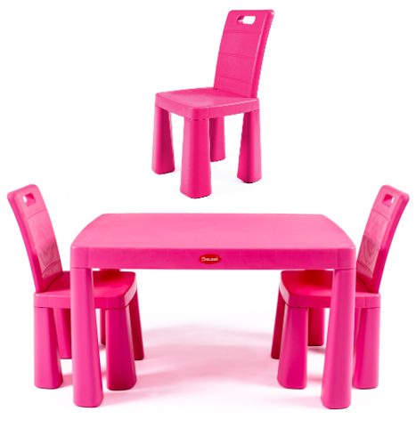 Набір столик + 3 стільця рожевий ТМ DOLONI, фото 1