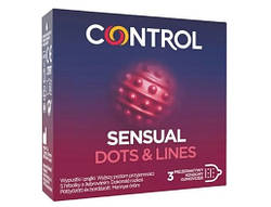 Презервативи Стимулюючі Control Sensual Dots & Lines 3 шт