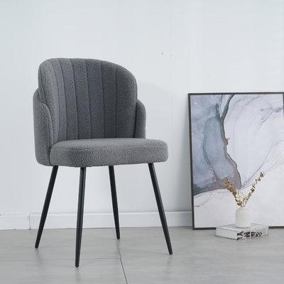 Світло-сірий стілець Інтарсіо FIFI з металевими ніжками та тканинною оббивкою