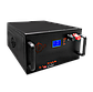 Акумулятор LP LiFePO4 51,2V - 100 Ah (5120Wh) (BMS 200A/100А) з LCD метал Smart RM RS485/CAN, фото 3