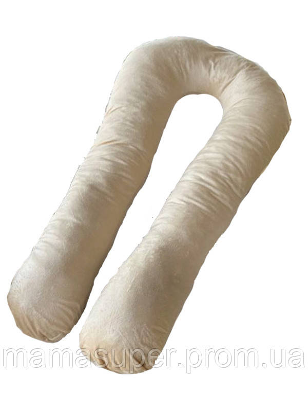 U-подібна подушка для вагітних (160 см) з наволочкою з велюру