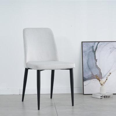 Світло-сірий стілець Інтарсіо BULL з металевими ніжками та тканинною оббивкою