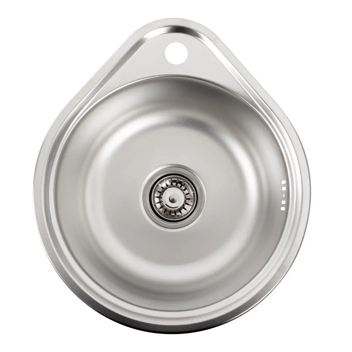 Кухонна мийка Platinum ДЕКОР 4539 з нержавіючої сталі D=33 см, 0,6 мм, Кругла (000017247)