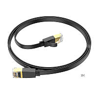 Кабель HOCO General pure copper flat network cable US07 (1M, 1Gbps)