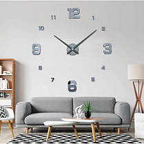 Настінний годинник 3D до 35 см 3D DIY CLOCK, фото 3