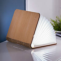 Светильник-книга на аккумуляторе блокнот ночник MAPLE SMART mini Gingko (Англия), дерево клен