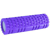 Массажный антицеллюлитный валик ролл для массажа, для фитнеса, для йоги DeepMass 25 Pro violet