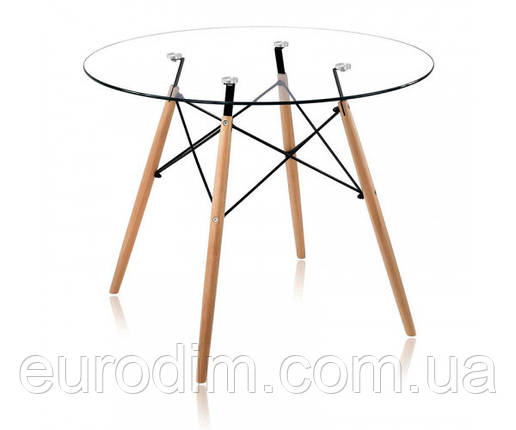 Стіл Імз Eames скляний круглий д. 80 см, фото 1