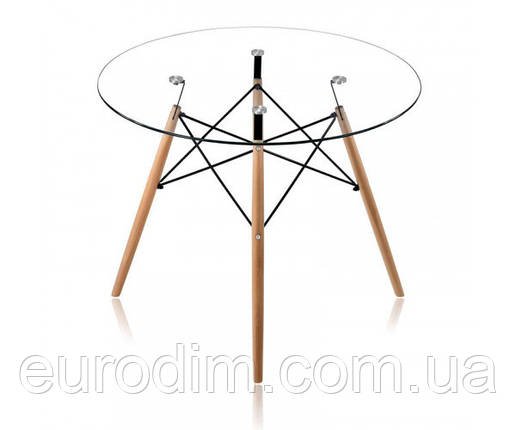 Стіл Імз Eames скляний круглий д. 80 см, фото 3