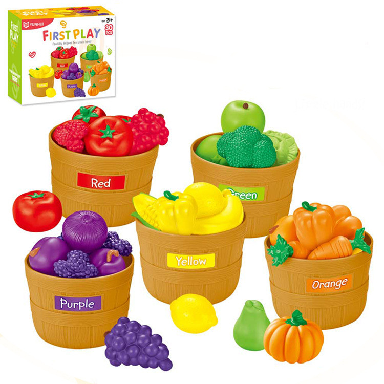 Набір для сортування та рахунку Овочі та фрукти (30 шт) (108-288), фото 1