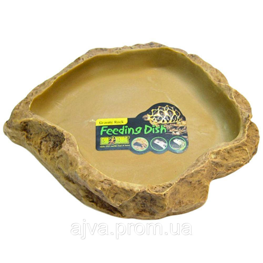 Кормушка для рептилий Exo Terra Feeding Dish L 21 x 18 x 3 см (пластик) l - фото 1 - id-p2057235657