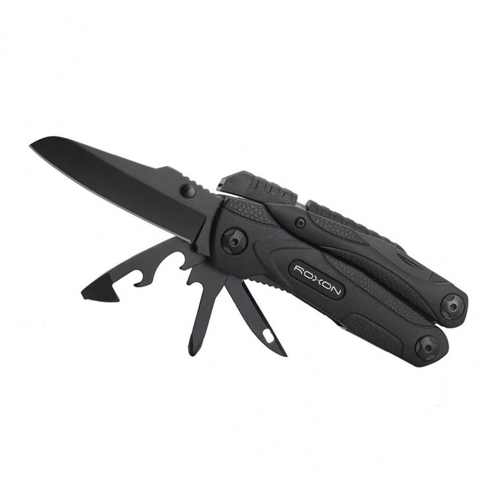 Мультиинструмент в чехле ROXON Pocket Tool "Spark" 14 частей Чорный - фото 1 - id-p2057231211